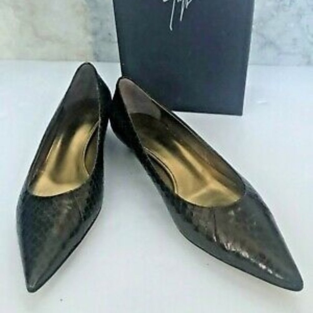 Giuseppe Zanotti Black Pointed Slip-On Flats